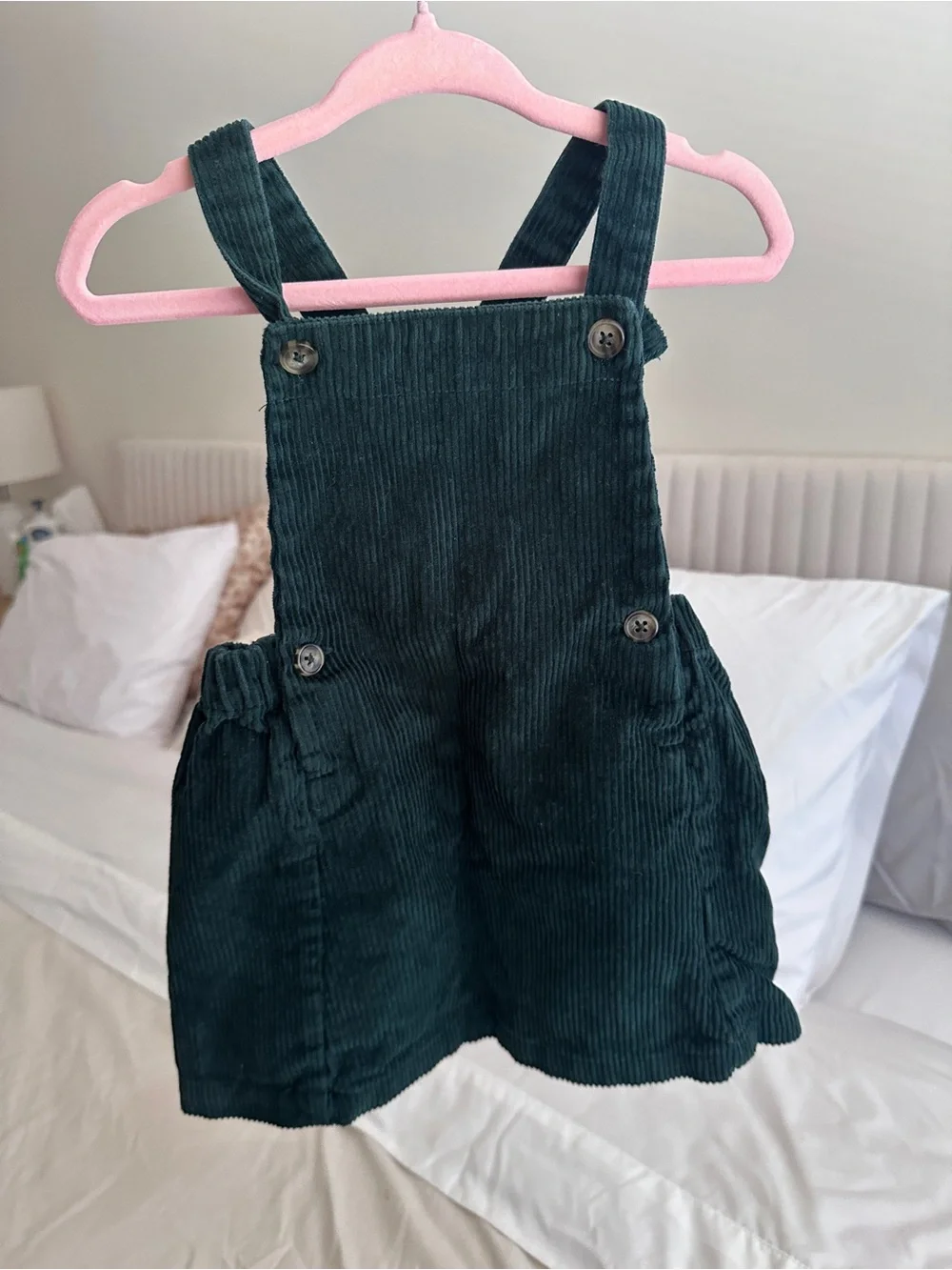 Carter's Dark Green Corduroy Suspender Dress Toddler Girl